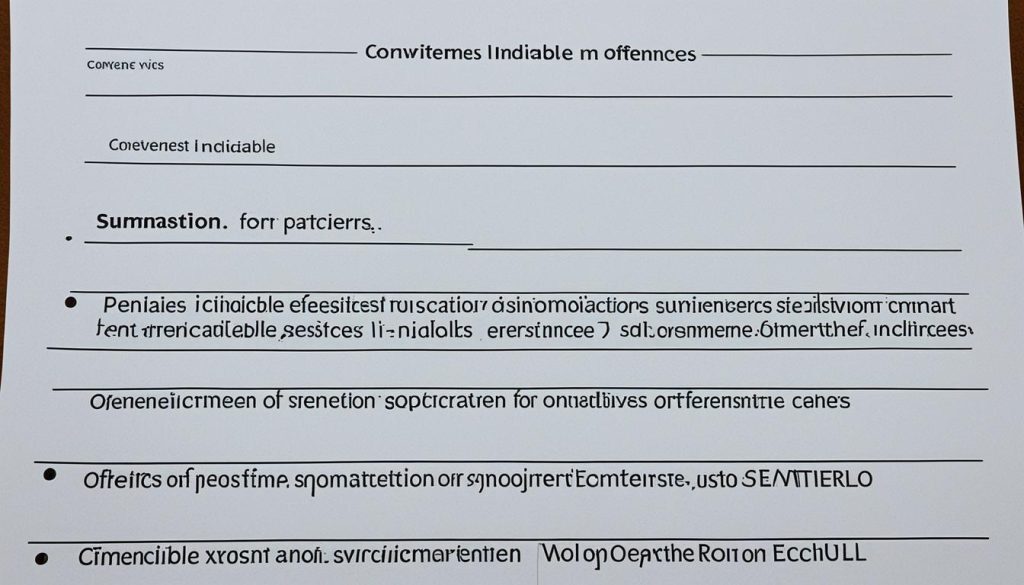 maximum penalties for summary conviction and indictable offences